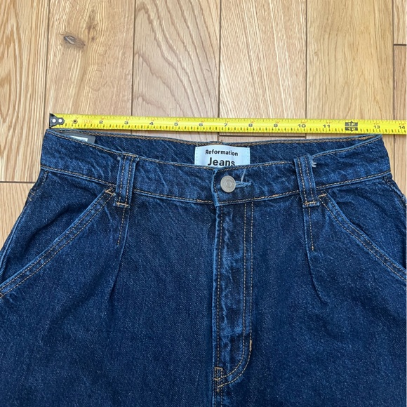 Reformation Miami Pleated Super High Waist Wide Leg Trouser Jeans Size 26 - Picture 3 of 11